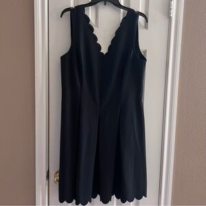 Elegant Black Scalloped Dress